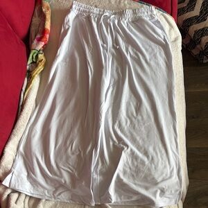 White Wide-Leg Yoga Pants